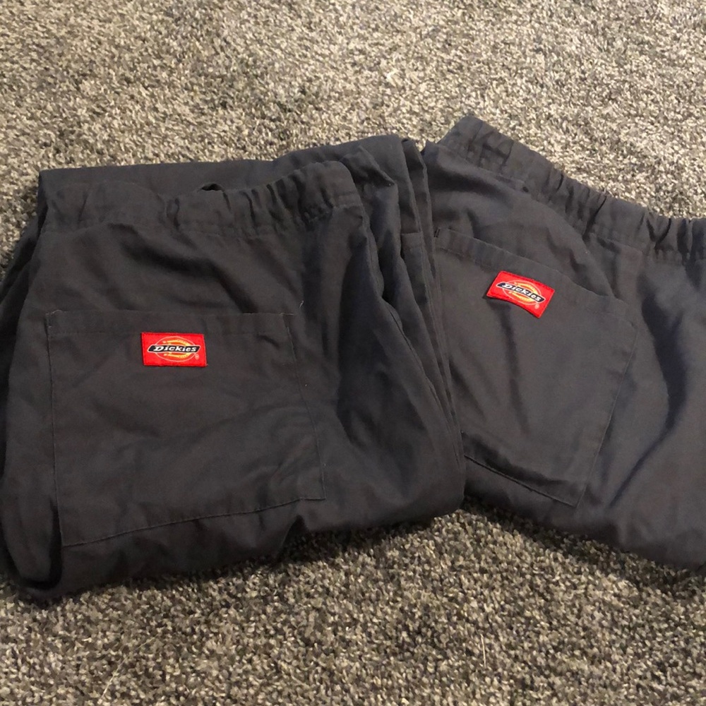 2 pair - dickies unisex scrubs charcoal L